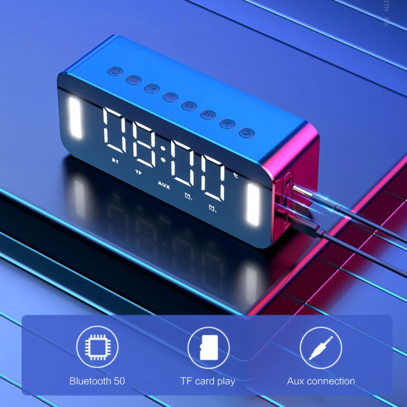 Precio Especial Altavoz inalámbrico con Bluetooth para el hogar, Subwoofer con Mc-h8, reloj para teléfono móvil, despertador de Audio, altavoz de Radio, novedad de 2021 DolGYyDVq1e