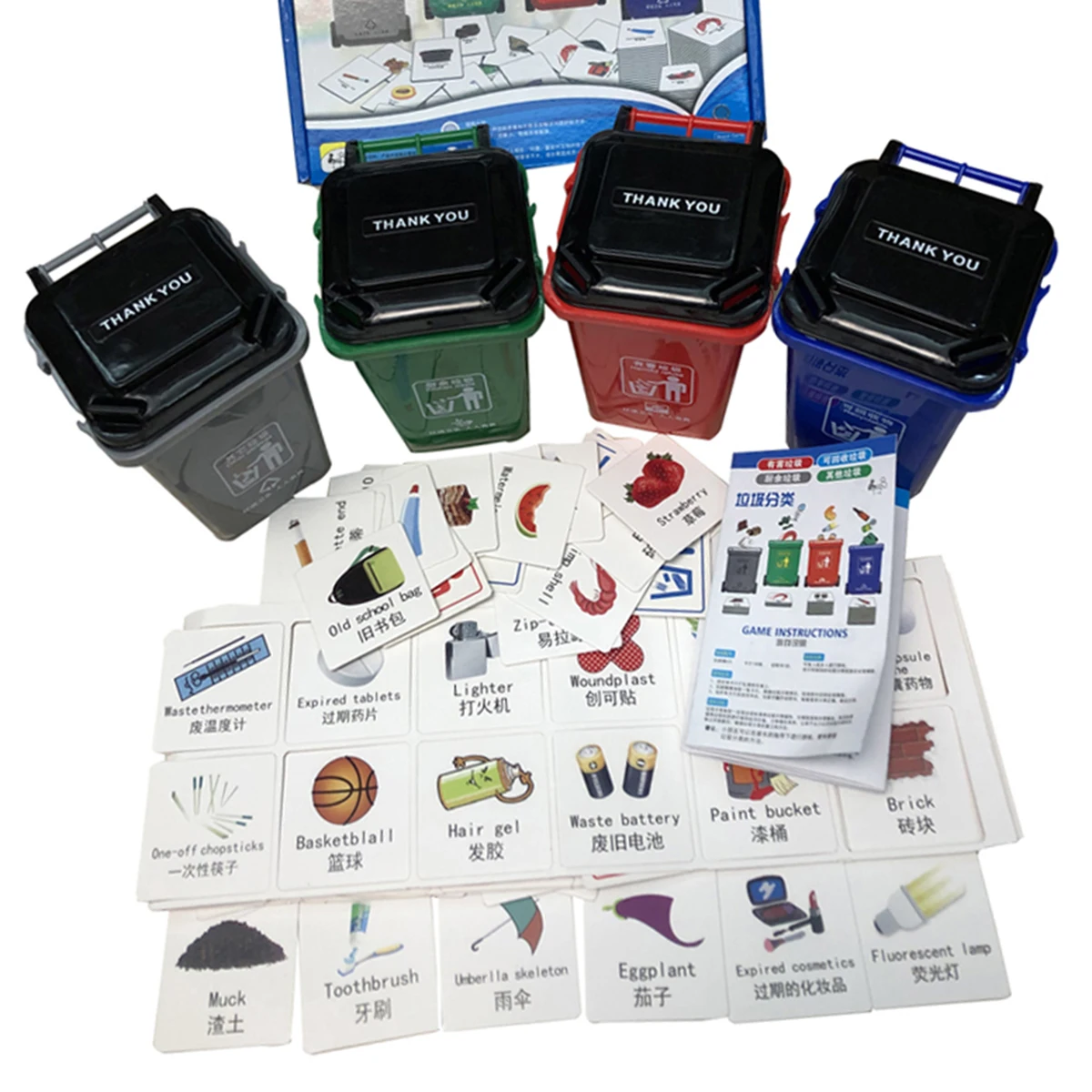 

Science Learning Games Recyclable Gift Trash Can With Cards Garbage Classification Funny Educational Toy Set For Kids Didactic