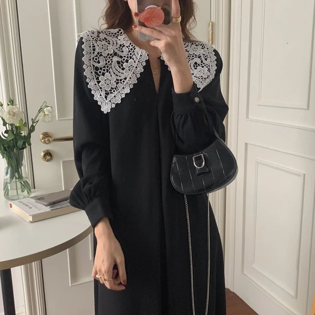 클래식한 우아함을 위한 여성용 베이지 롱 루즈 레이스 드레스