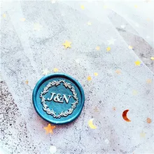 Настроить две буквы Персонализированное изображение специальная печать воск запечатывание напечатанное Свадебное приглашение ретро старинный штамп
