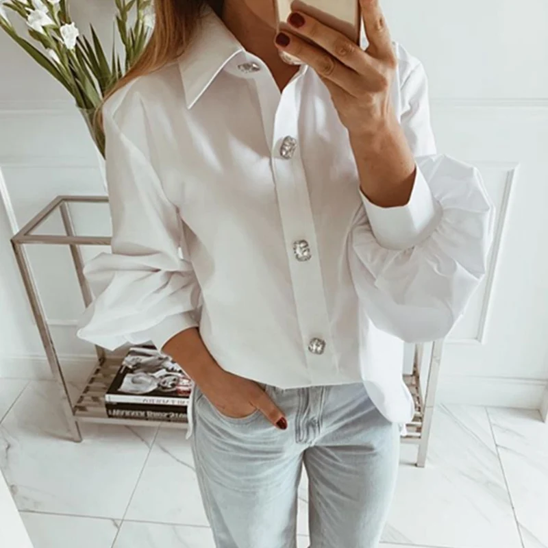 camisa blanca talla grande mujer