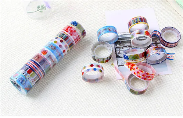 2 PCS/Lot Mini Color Tapes DIY Decorative Adhesive Tape Sticker Cartoon Diary Lace Tape Office Stationery Gift