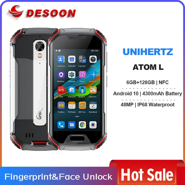 Unihertz Atom L 6GB+128GB, Rugged Unlocked Smartphone Android 10 Fast  Charging 48 MP Camera 4300mAh Fingerprint Dual Sim NFC