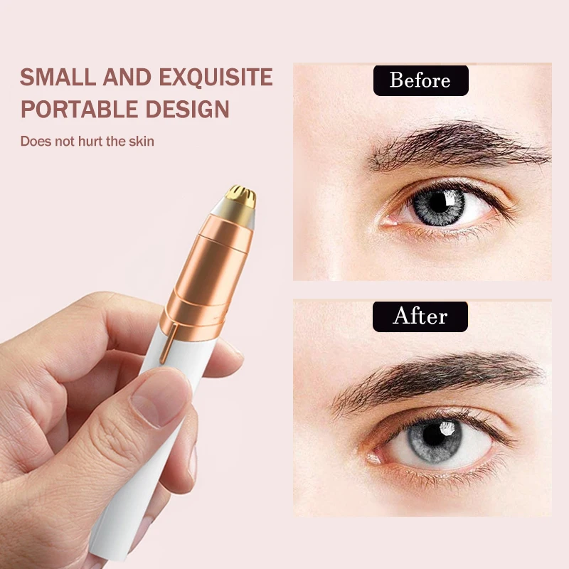

Electric Eyebrow Trimmer Makeup Painless Eye Brow Epilator Mini Multifunction Shaver Razors Portable Facial Hair Remover