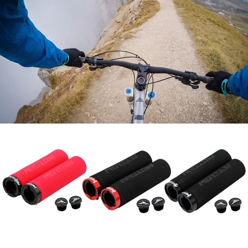 L9BD Mountain Road Bike Grips Handlebar Grips Bicycle Handle End Grip Bar Lock on Ergonomic
