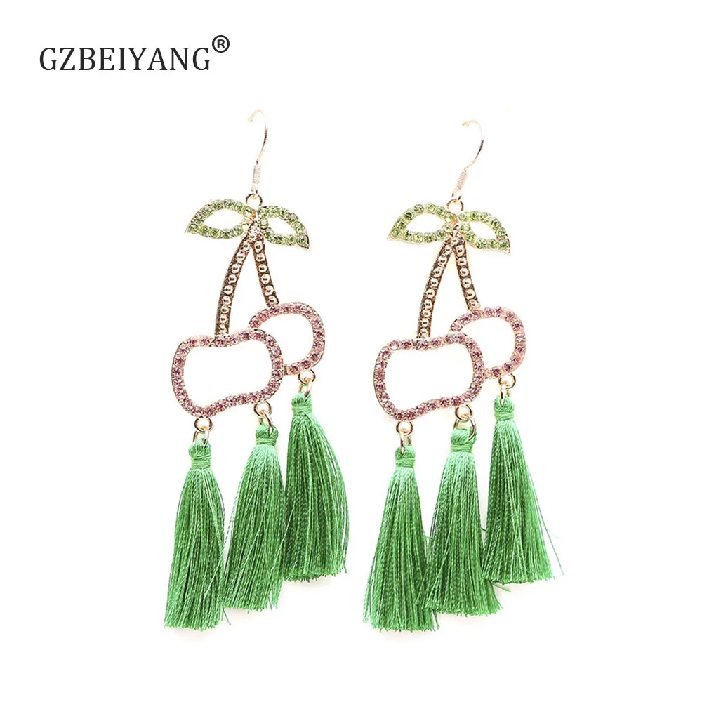 GZBEIYANG 2019 горячая Распродажа дизайн фрукты серьги-Вишенки для женщин девочек