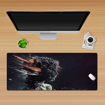 

Yuzuoan Stone Carving Abstract Gray Space Desktop Office Computer Keyboard Mouse Pad Carpet Multi-function Non-slip Comfort Mat