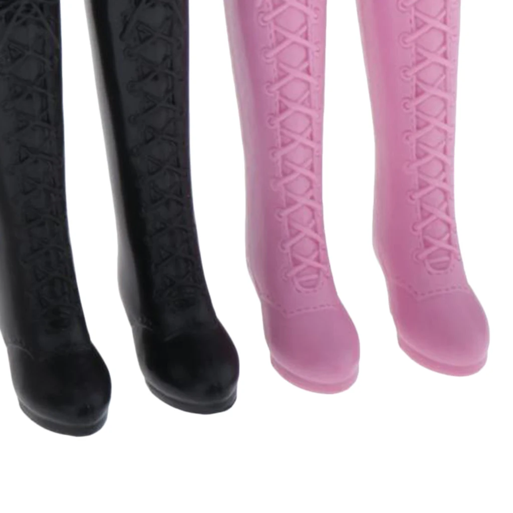 2Pairs 1/6 Doll Boot Shoes for SD for DOD for Blythe Dress up Accessory