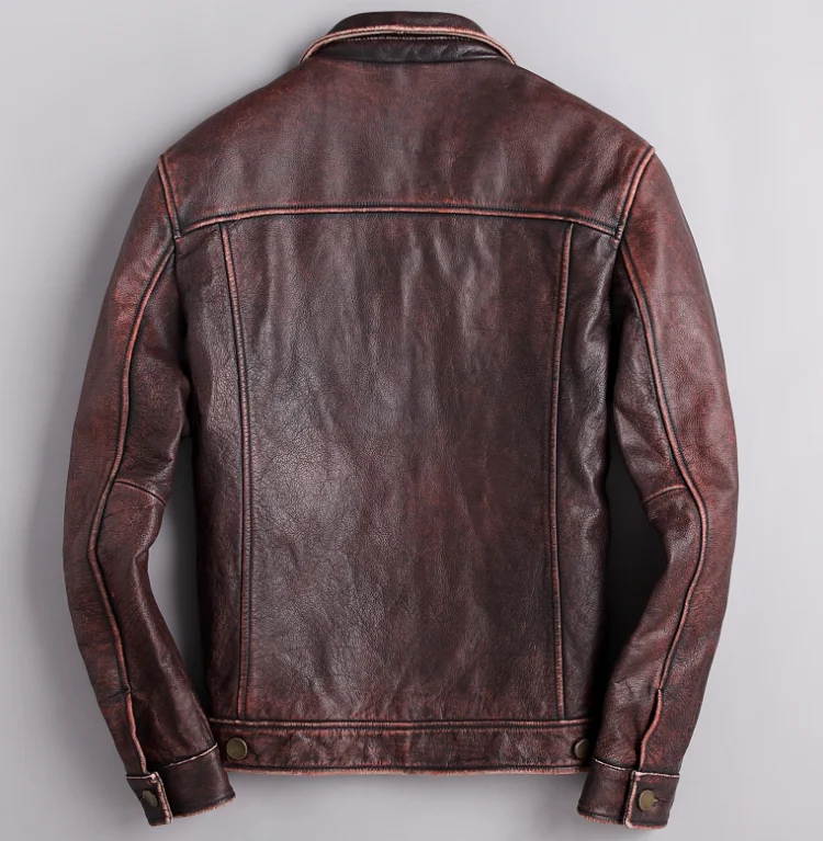 Excellent Tcyeek Streetwear Motorcycle Real Leather Jacket Men Fashion 2019 Korean Casual Cow Genuine Leather Coat Casual Fit Clothes 1806 2