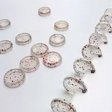 50 шт. 24 мм Грибное отверстие блестящие пластиковые цветные офисные кольца для хранения, диски для скрапбукинга, принадлежности для ноутбуков