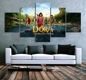 

DORA AND THE LOST CITY OF GOLD Movie Poster Art Canvas Paintings Fantasy Art Adventure Movie Wall Decor Paintings Home Decor