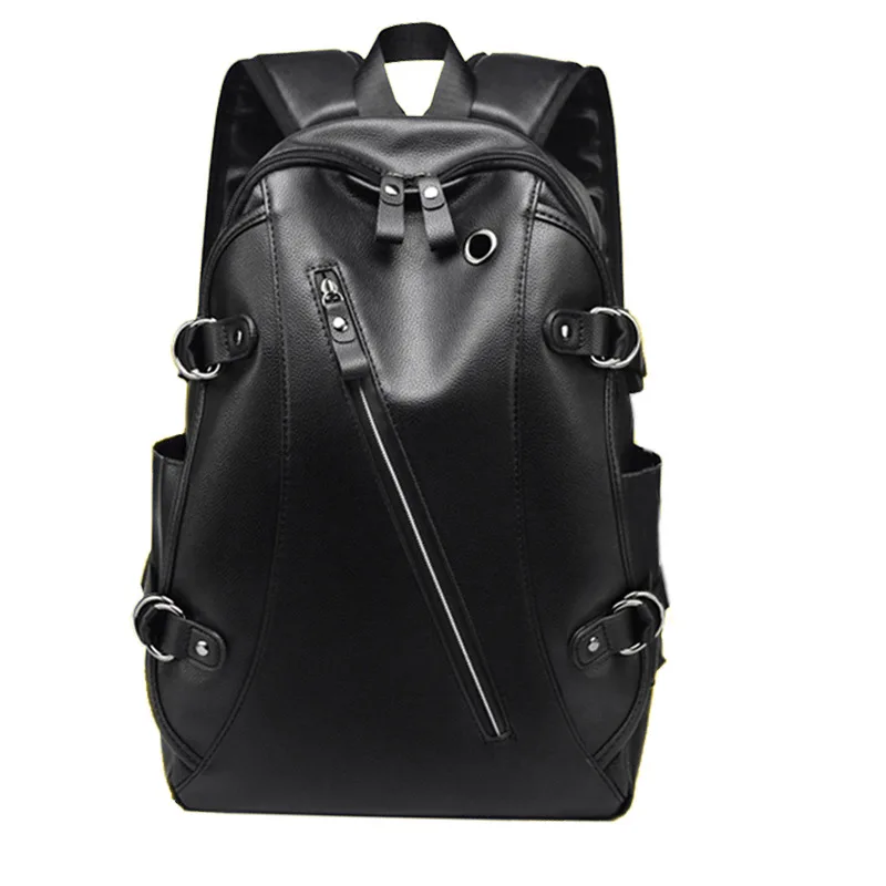 

Stylish Backpack Unisex Solid Bookbag Computer Interlayer Bag Large Capacity Hip Hop Popular Brand Travel Sac Black Backpack