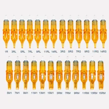 10 шт. картриджи для тату ИГЛЫ Перманентный макияж машина татуировки пистолет иглы бровей картридж иглы 1/3/5/7/9/11/14RL RS M1 RM