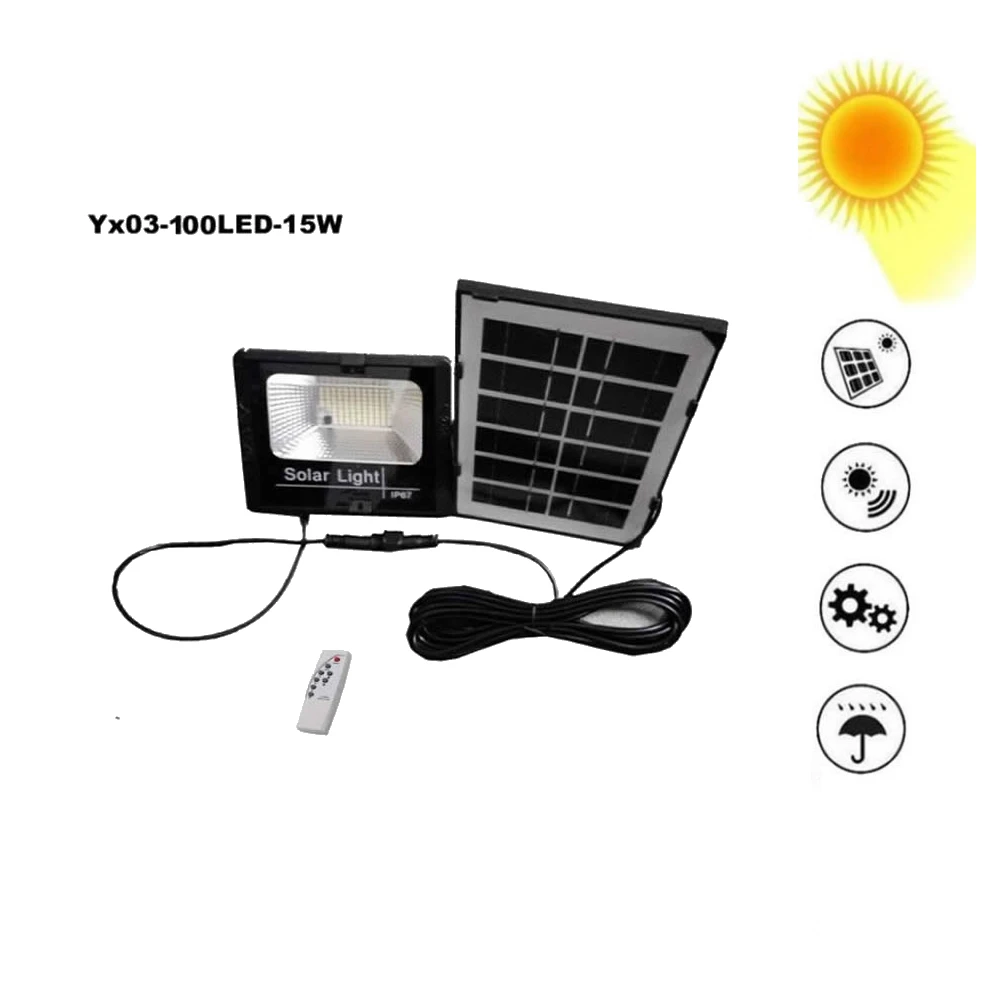 

100/75 Led Solar light lamp floodlight Power Wall LED Waterproof Night Security Wall Infrared Induction indoor remote timer spli