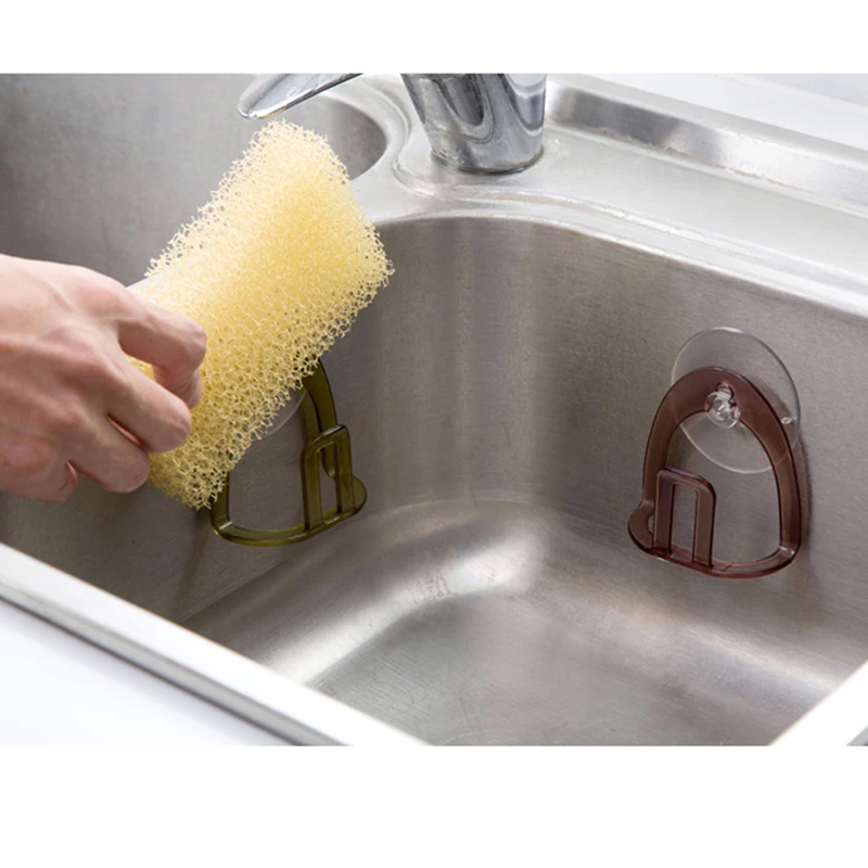 1PC Sink Shelf Soap Sponge Drain Rack Kitchen Storage Suction Cup Kitchen Bathroom Holder Organizer Sink Accessories