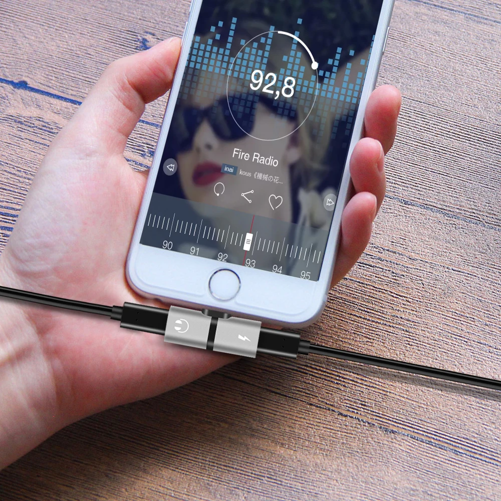 Для мгновенного соединения Зарядное устройство до 3,5 мм 8Pin Аудио двойной адаптер для iPhone 7 8 Plus X конвертер сплиттер наушников Aux кабель для iOS 10