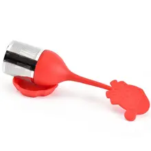 3 шт Санта Клаус Форма силиконовый чайник милый мультфильм чай фильтр 448B