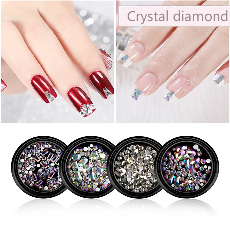 

Nail Polish Super Flash Symphony White Trapezoidal Rectangular Flat Shaped Crystal Diamond