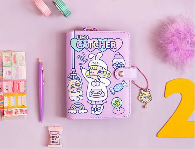 2 шт.* A6 Дневник, блокнот, милый блокнот, ежедневник, Еженедельник для путешествий, записная книжка, настольная книга, подарок для девочек