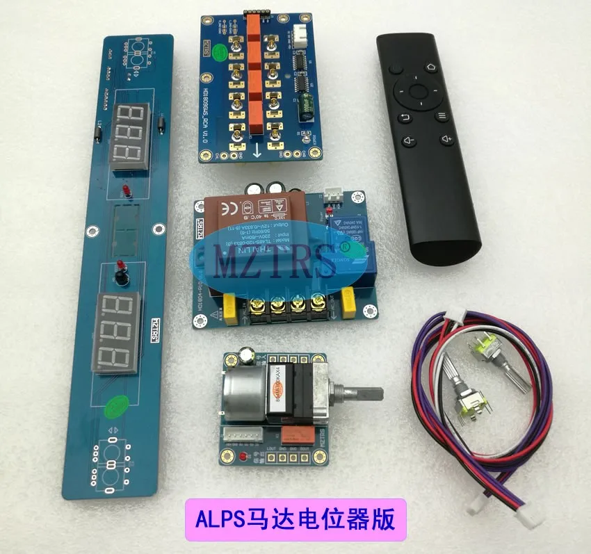 

Hifi Remote Volume Control Board Alps Motor Potentiometer Volume Dispaly Goldmund Preamp Board With 4 Ways Input