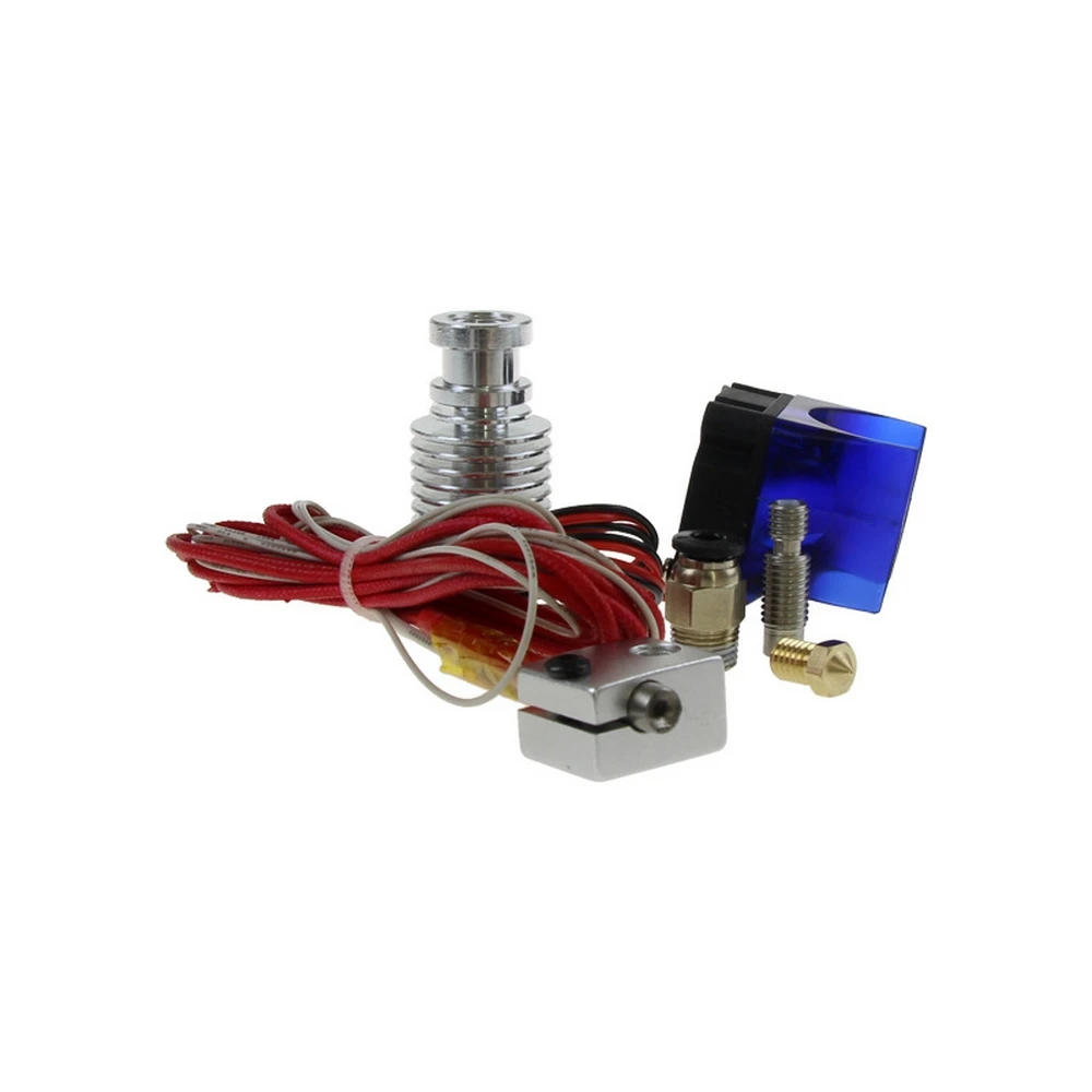 2 шт. 3D-принтеры Запчасти дальнее расстояние Bowden 12V V6 J-head все металлические горло Hotend с охлаждающим вентилятором аксессуары DIY экструдер комплект