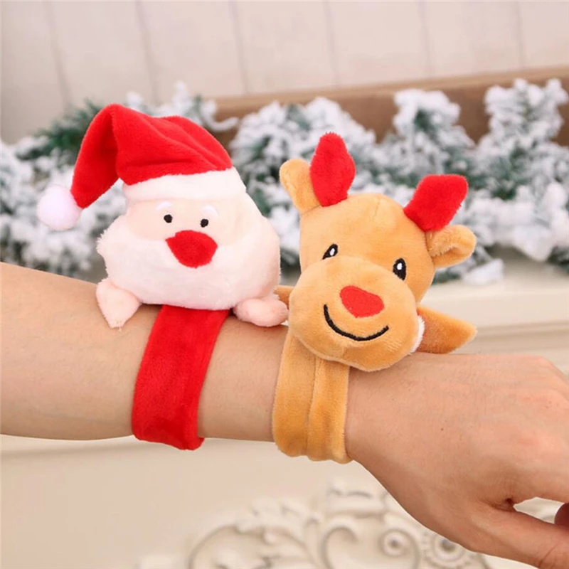 Christmas Patting Circle Bracelet Watch Xmas Children Gift Santa Claus Snowman Deer New Year Party Toy Wrist Decoration | Игрушки и