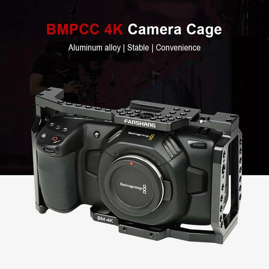 Viltrox камера клетка для Blackmagic Карманный кинотеатр камера BMPCC 4K Защитная клетка камера установка с 1/4 ''3/8'' винт Наплечная установка