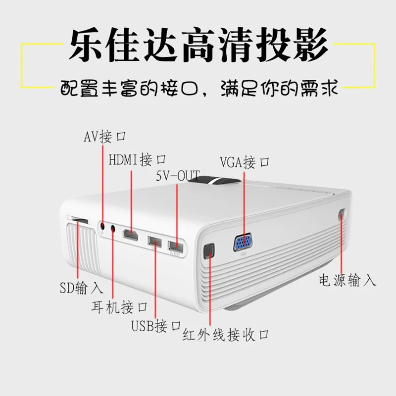 

Projector New Style Yg410 Household Mobile Phone Directly Connected with Screen Projector Mini Micro LED High-definition