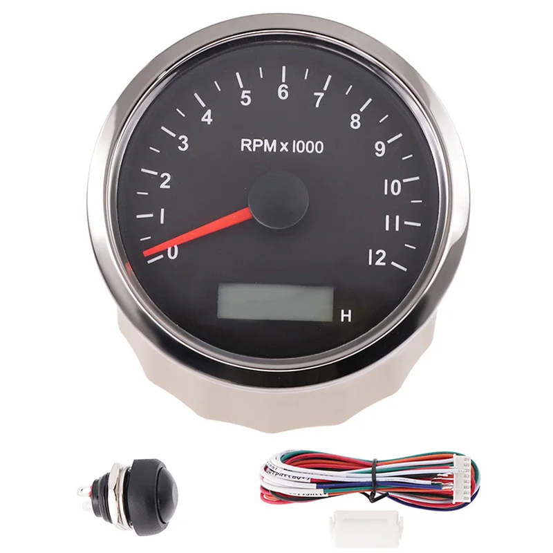 85mm 0-12000 RPM Elektrische Tachometer-lehre Für Diesel Motor