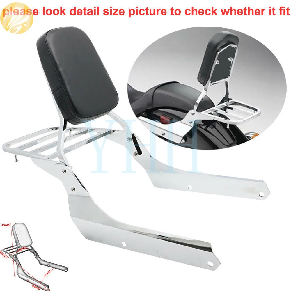 Hot Backrest Sissy Bar + Luggage Rack for Honda Spirit VT750 C2 Shadow 750 Black Motorcycle Passenger VT VT750C2B |