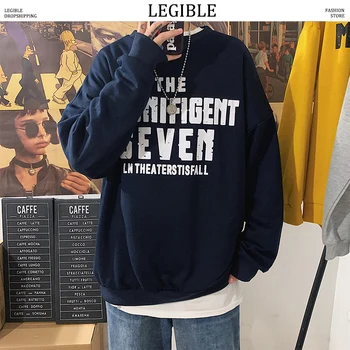 

LEGIBLE 2020 Spring Autumn Casual Hoodies Sweatshirts Men Letter Printed Pullover Sweatshirt Hoodies Men Sweatshirt Men