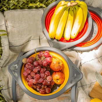 

Kitchen Foldable Sink Drain Basket Plastic Sink Filter Vegetable Washing Basket Kitchen Vegetable Washing Fruit Basket