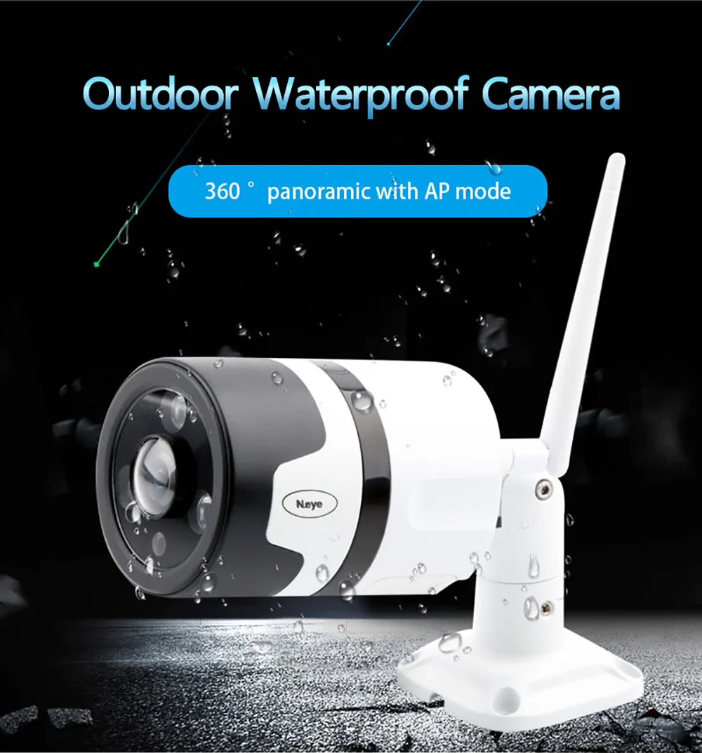 N_eye ip-камера 3MP Водонепроницаемая цилиндрическая камера Wi-Fi 360 беспроводная ip-камера для безопасности с ИК-видением уличная WiFi cctv камера безопасности
