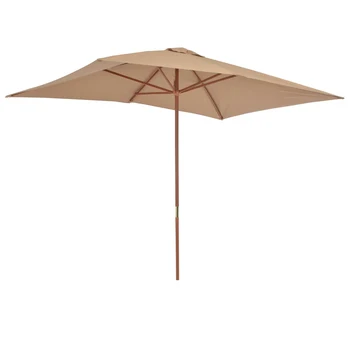 

Wooden Waterproof Parasol High Quality Retro Umbrella for Dessert Shop Dedicated Stable Windproof Shipping From France