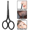 1Pc Stainless Steel Nose Hair Mini Small Scissors Eyelash Facial Hair Straight Round Tip For Eyebrows Nail Beard Manicure Makeup 3