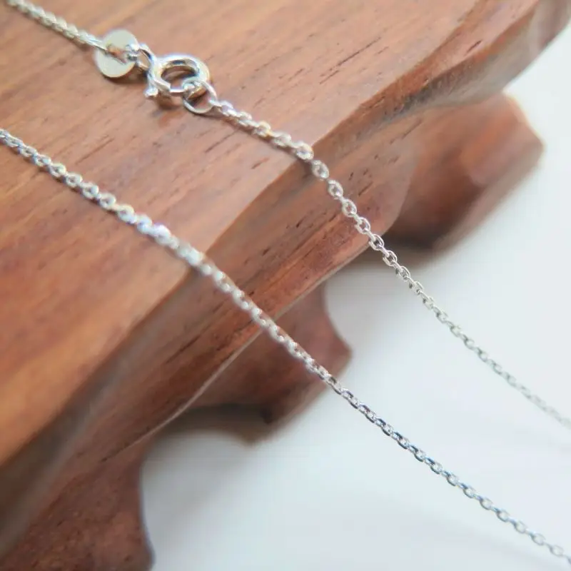 

Pure 925 Sterling Silver Necklace 1.2mm Cable Link Chain Necklace S925 for Women from 45cm to 65cm