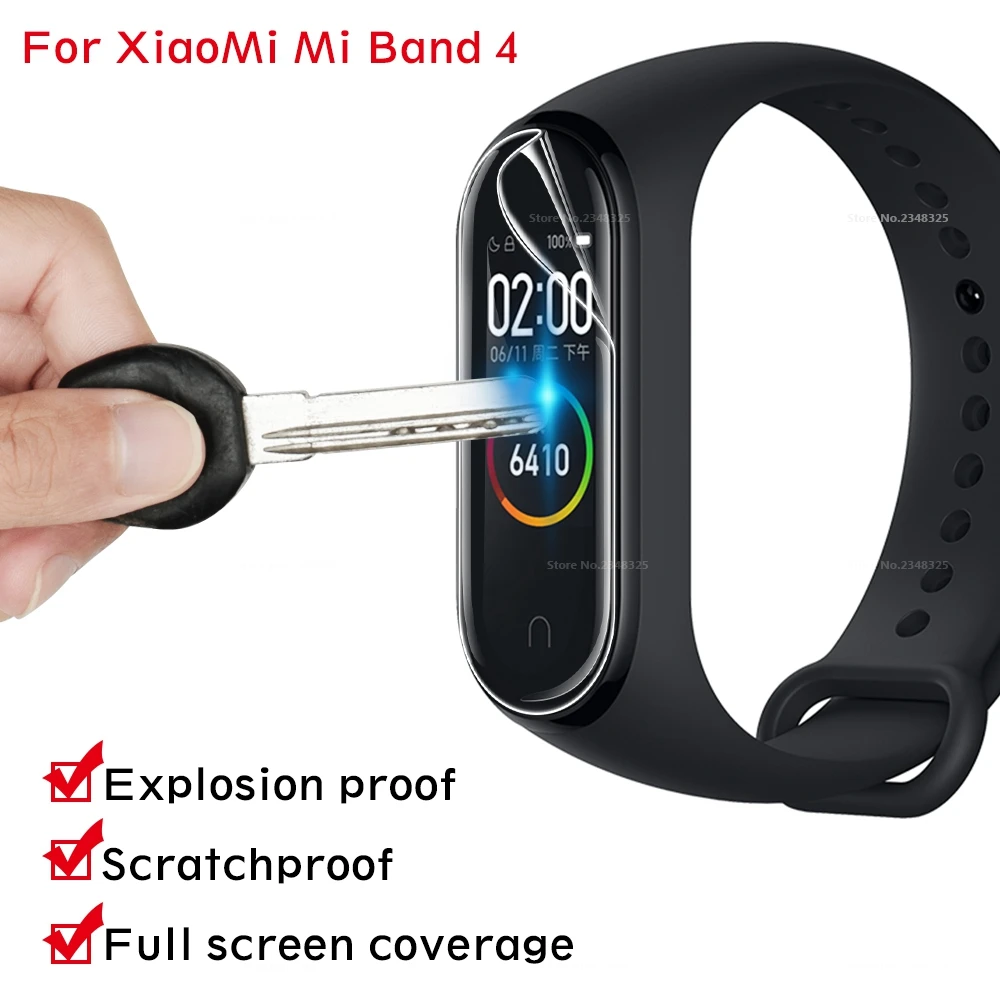 5 шт./партия ультра тонкая защитная пленка для Xiaomi mi Band 4 мягкая защитная пленка для mi Band4 пленка для полного покрытия не закаленное стекло