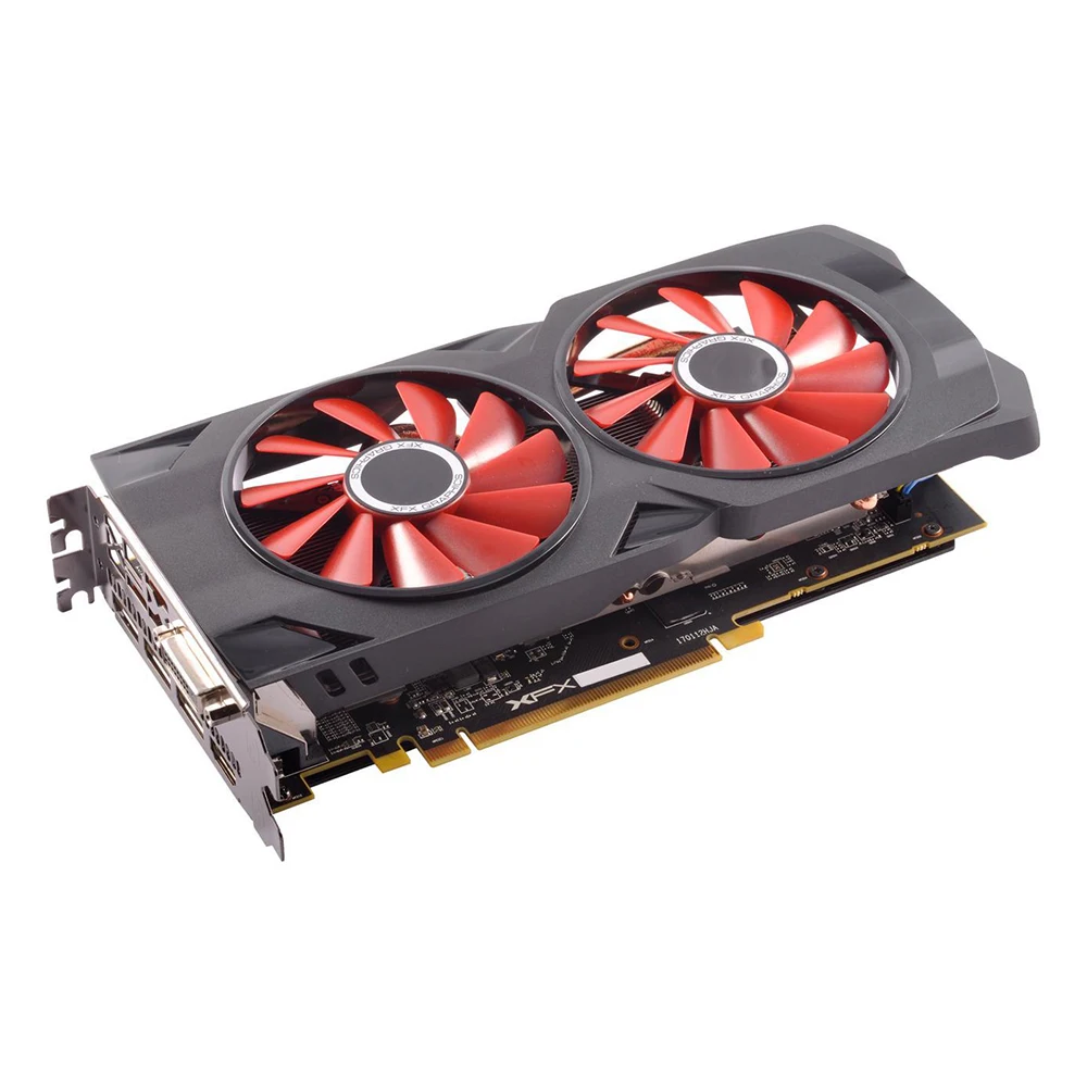 Видеокарта XFX AMD GPU Radeon RX 570 4 ГБ DDR5 PC RX570 4 Гб PCI-E X16 игровая видеокарта PC Gamer дисплей карты используемые карты