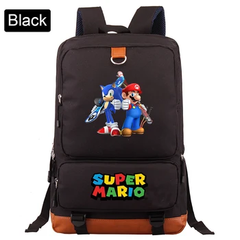 

Mario Bros Sonic School Bags Backpack for Teenagers Girls Kids Boys Children Student Backpacks Travel Bag Laptop Bolsa Escolar