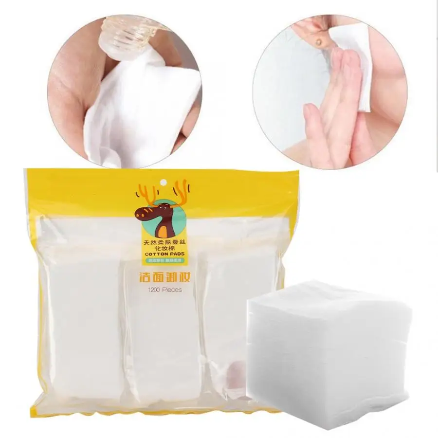 

1200pcs Silk Soft Makeup Towel Cosmetic Removal Wipes Face Cleansing Pads Face Cotton Pads