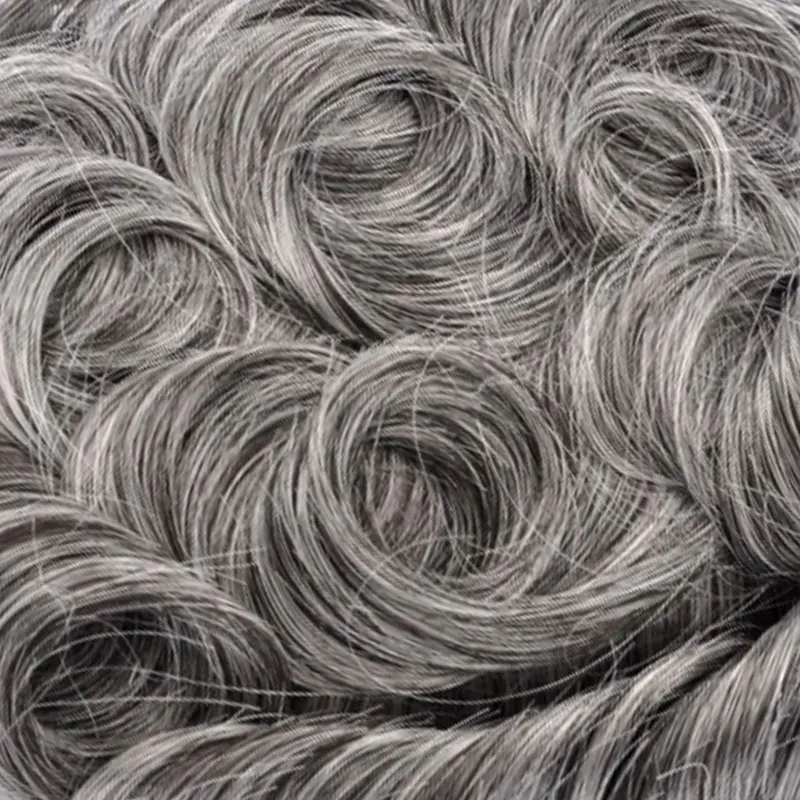 Ali FumiQueen швейцарское кружево и ПУ парик сменные системы ручной работы Мужской зажим для парика натуральный Remy индийские человеческие волосы - Парик Цвет: 1B50