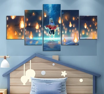 

5pcs Demon Slayer Poster Wall Decoration Paintings Rengoku Kyoujurou Kimetsu No Yaiba Anime Poster Canvas Wall Art Paintings