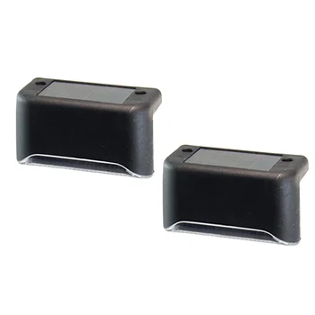 

2pcs Solar Power Stairs Light Waterproof LED Stair Lamp LED Landscape Lamp Solar Outdoor Light for Daily Use (Black, White Light