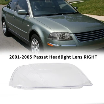

Car Headlight Head Light Lamp Lens Clear Lens Cover for Passat B5 2001-2005 Headlight Lens Cover(Right)3B7941018F