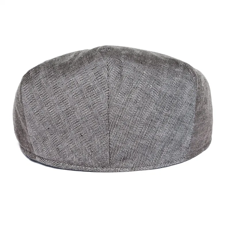 BOTVELA Men Cap Herringbone Linen Newsboy Caps High Quality Flat Caps Driver Ivy Hat Bakerboy Hats Cool Boina for Male - Image 4