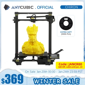 ANYCUBIC-impresora 3D Chiron con nivelación automática, extrusora de doble eje Z, Drucker