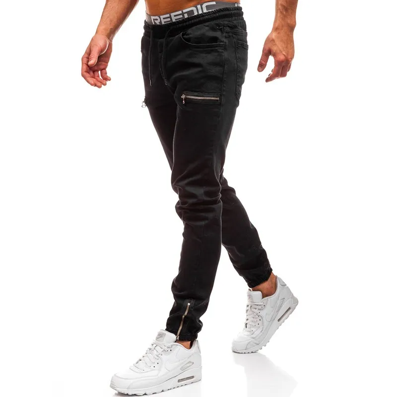 Брендовые джинсы ретро ностальгия мужская одежда хип-хоп спортивные штаны узкие джинсовые штаны на молнии дизайнерские черные джинсы мужские s повседневные мужские джинсы