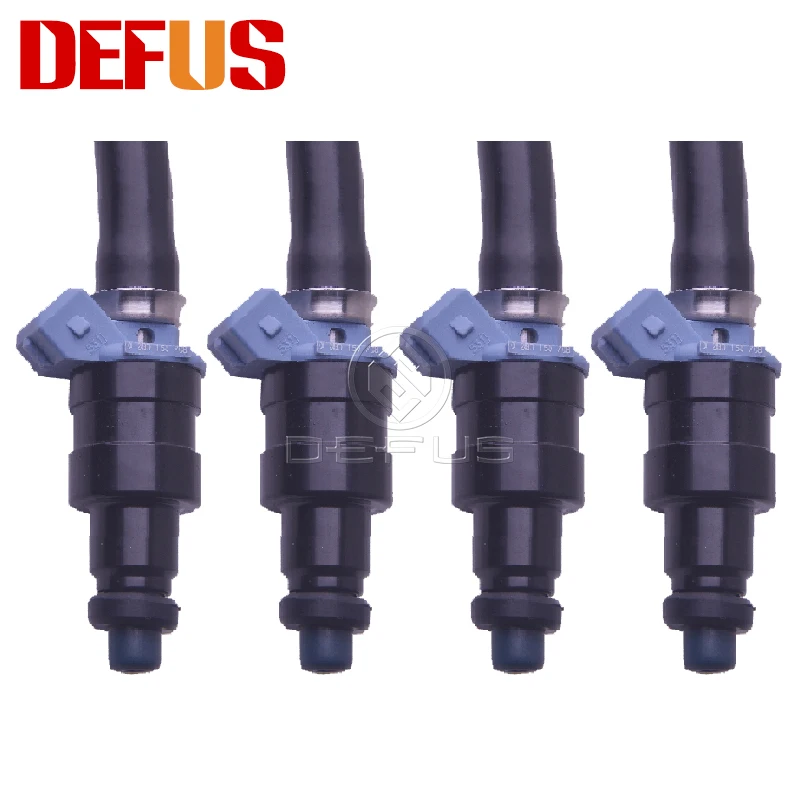 DEFUS 4pcs Fuel Injector 0280150708 For Fiat Uno Turbo MK1 1.3L 1986-1993 Nozzle Fuel Injection Injectors Tail Bico 16 ohm NEW