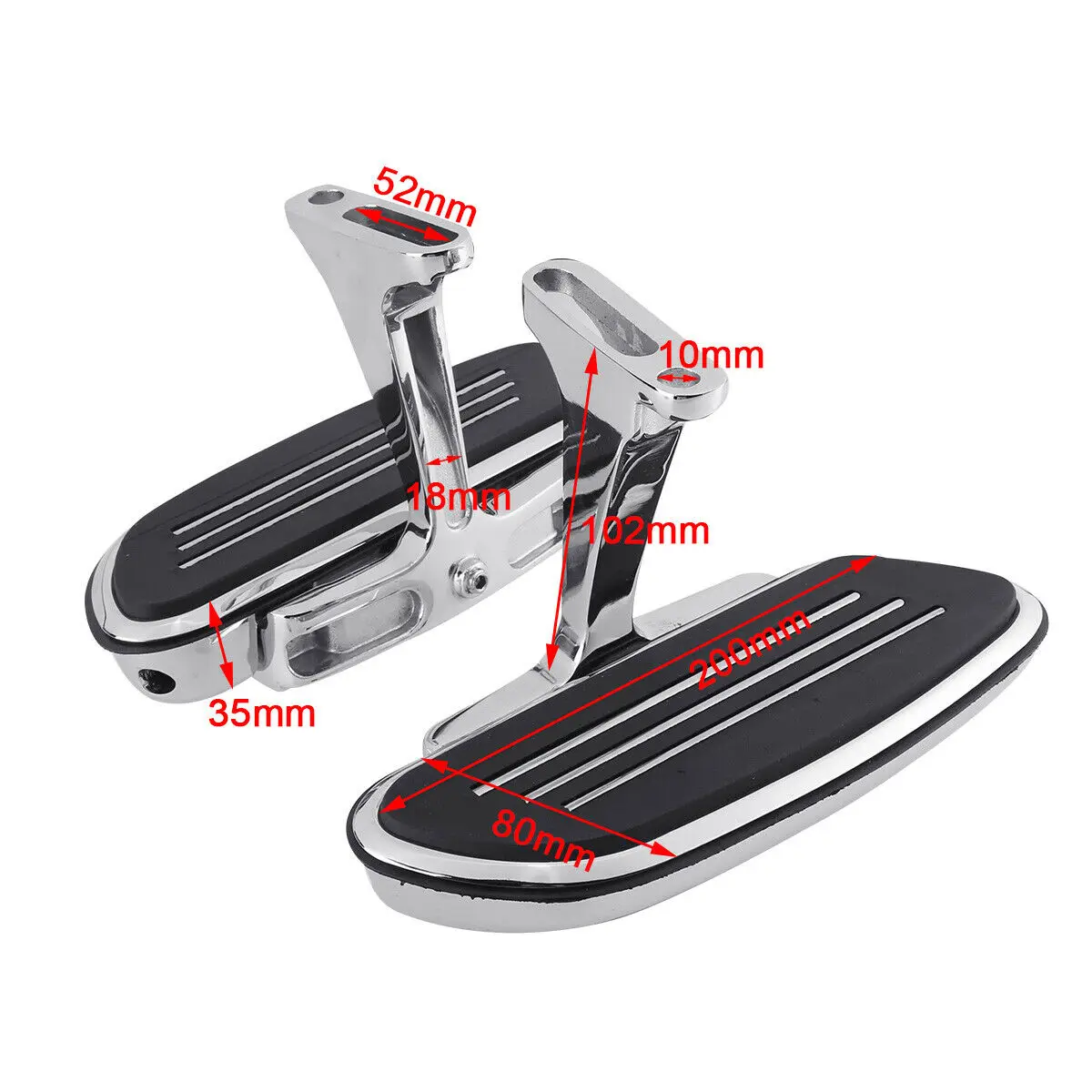Motorcycle Streamline Passenger Floorboards& Foot Pegs Clamps For Harley Touring 93-18
