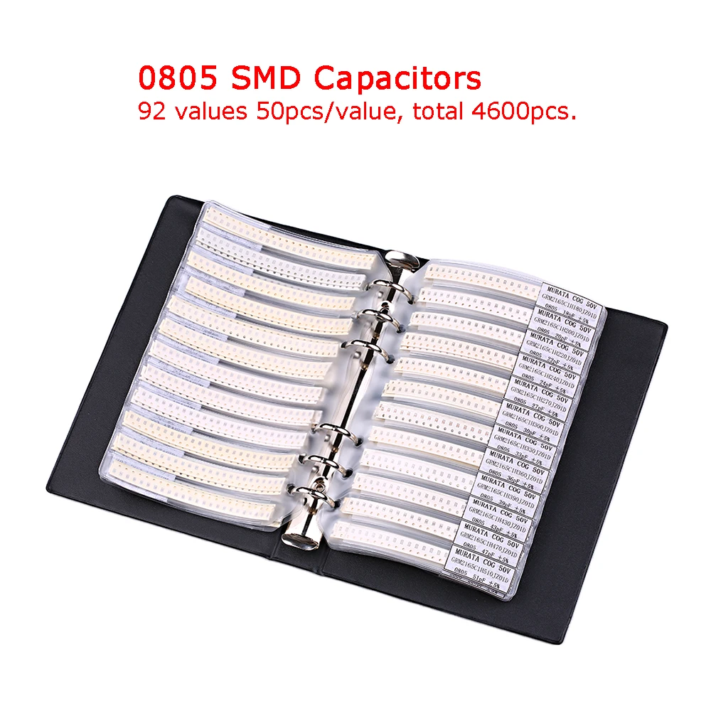 New Arrival Sample Book 0201 0402 0603 0805 1206 Resistor Kit SMD SMT Chip Resistor Capacitor Sample book Assorted Kit